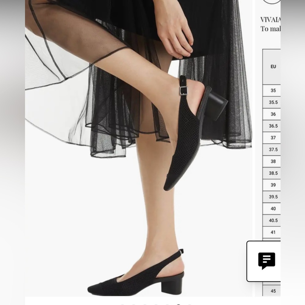 VIVAIA Navy Blue Pointed-Toe Slingback Sandals in size 9/40